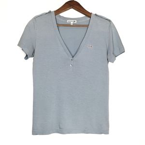 Lacoste | Casual V-neck Short Sleeve T-shirt M Blue